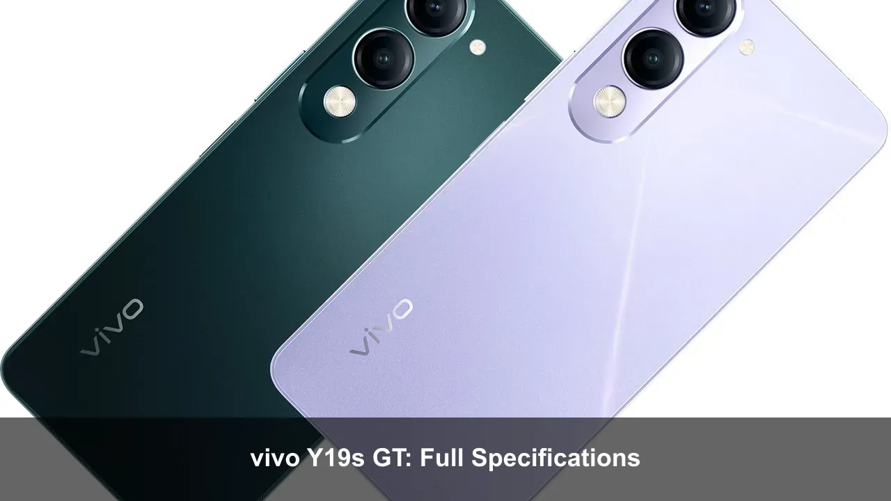 vivo Y19s GT: Full Specifications